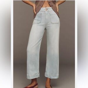 Anthropologie Maeve Light Wash Wide-Leg Jeans Size 32